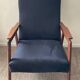 Scandinavian armchair in teak and velvet from the 1960s.