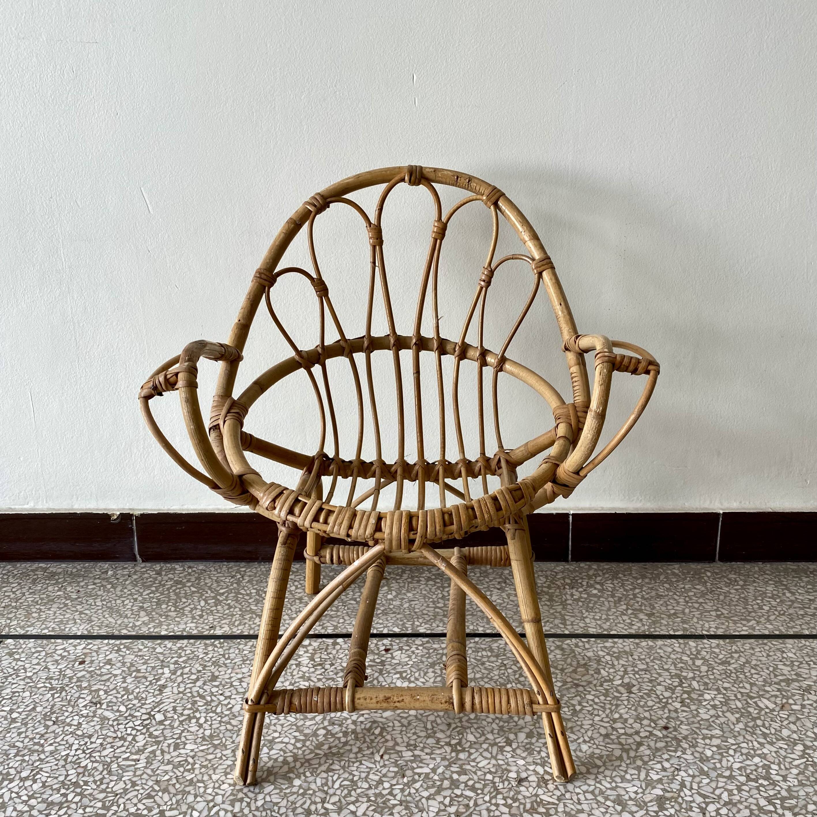 Fauteuil en rotin enfant