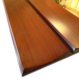 Luciano Frigerio, mod. Tartaro solid padouk mirror, Frigerio di Desio 1970s