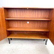 High vintage cabinet with hairpin legs