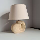 Albert Tormos style sculpture lamp in white stone / 60s / art / artisanal work / Mid-Century / France / 20th century