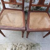 Chaise en bois avec cannage