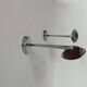 Pair of vintage adjustable wall lights, chromed metal, France 1970