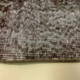 Distressed Turkish Runner 285x70 cm wool Vintage rug, Overdyed Brown