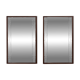 Set of 2 Scandinavian mirrors in glass & wood, Sweden, 1960, 80x50.