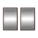 Set of 2 Scandinavian mirrors in glass & wood, Sweden, 1960, 80x50.
