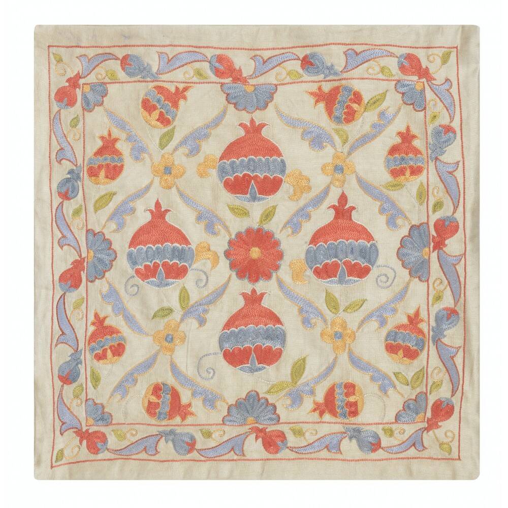 SET OF 2 - 100% Silk Accent Pillow Covers. Embroidered Cushions. Handmade Throw Pillows. Traditional Toss Pillows