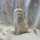 Chat en céramique beige