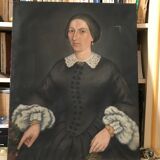 Portrait of a woman oil on canvas 19th