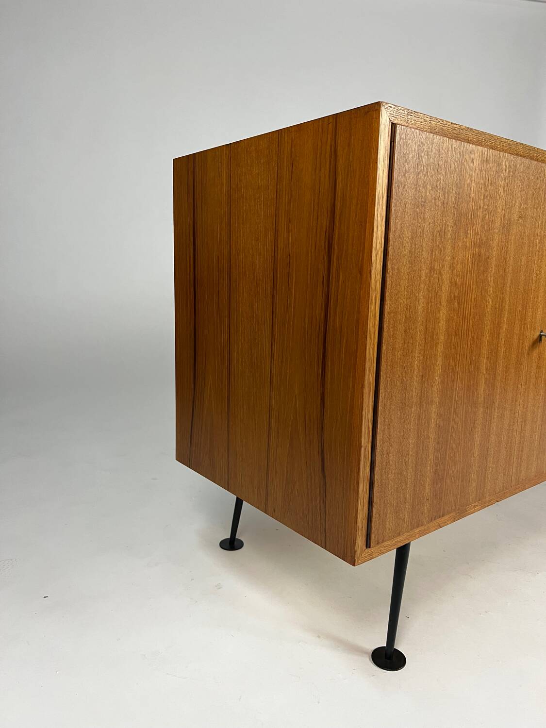 Vintage teak sideboard drawers 60s mid-century design