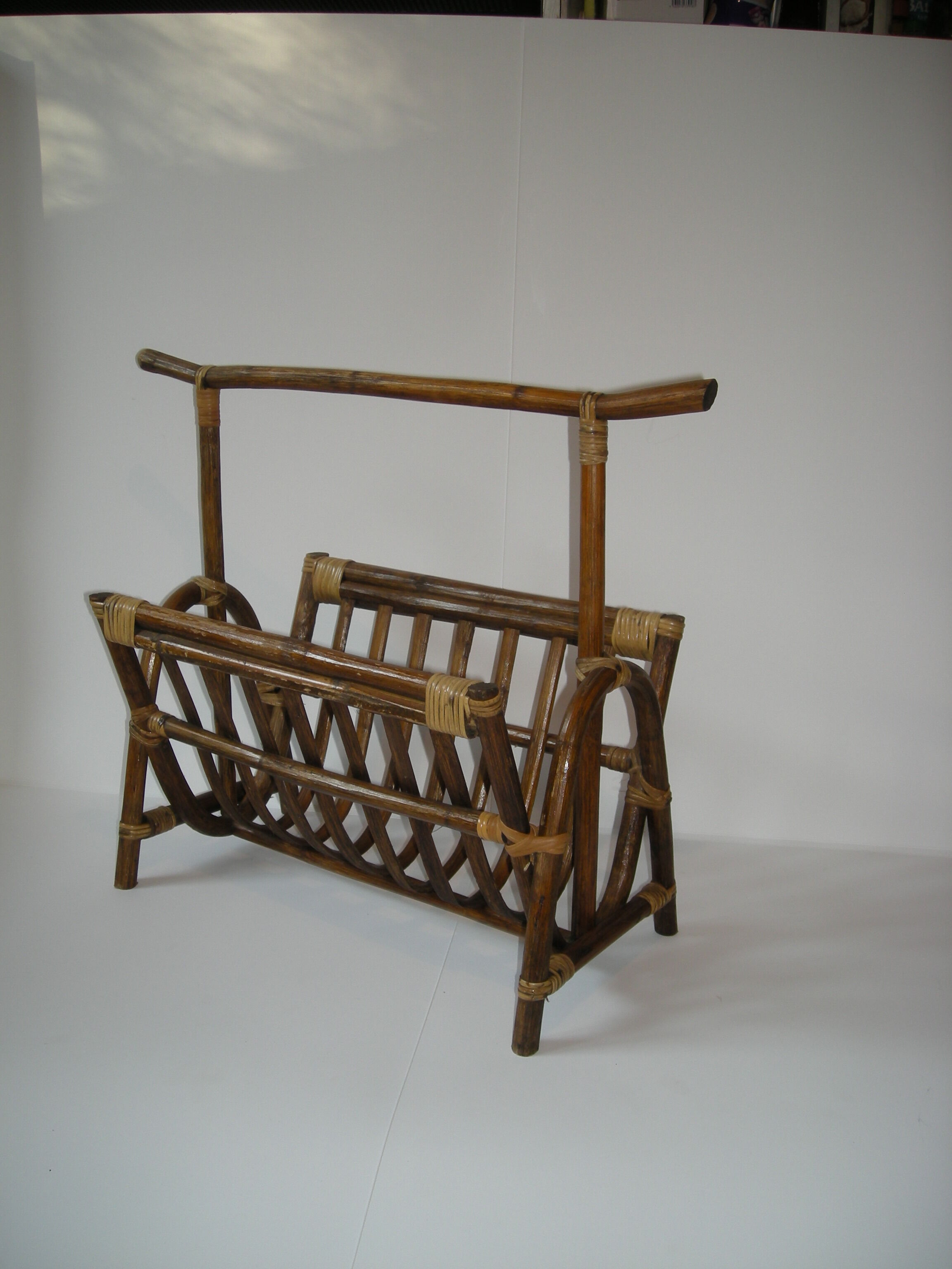 Bamboo magazine holder, rattan