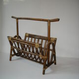 Bamboo magazine holder, rattan