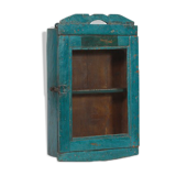 Vintage Green Wall Showcase Old Teck Patina and Piece of Origin India