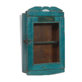 Vintage Green Wall Showcase Old Teck Patina and Piece of Origin India