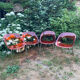 Translucent orange chairs