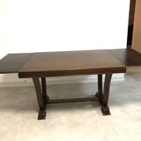 Oak table with extensions for art deco style dining room