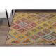 1970s Vintage Turkish Oushak Handmade Wool Cotton Yellow Runner Rug 158x201