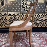 Suite de 6 chaises gondoles de style Empire
