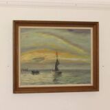 "Boats at Sunset" by Kaj Brandstrup