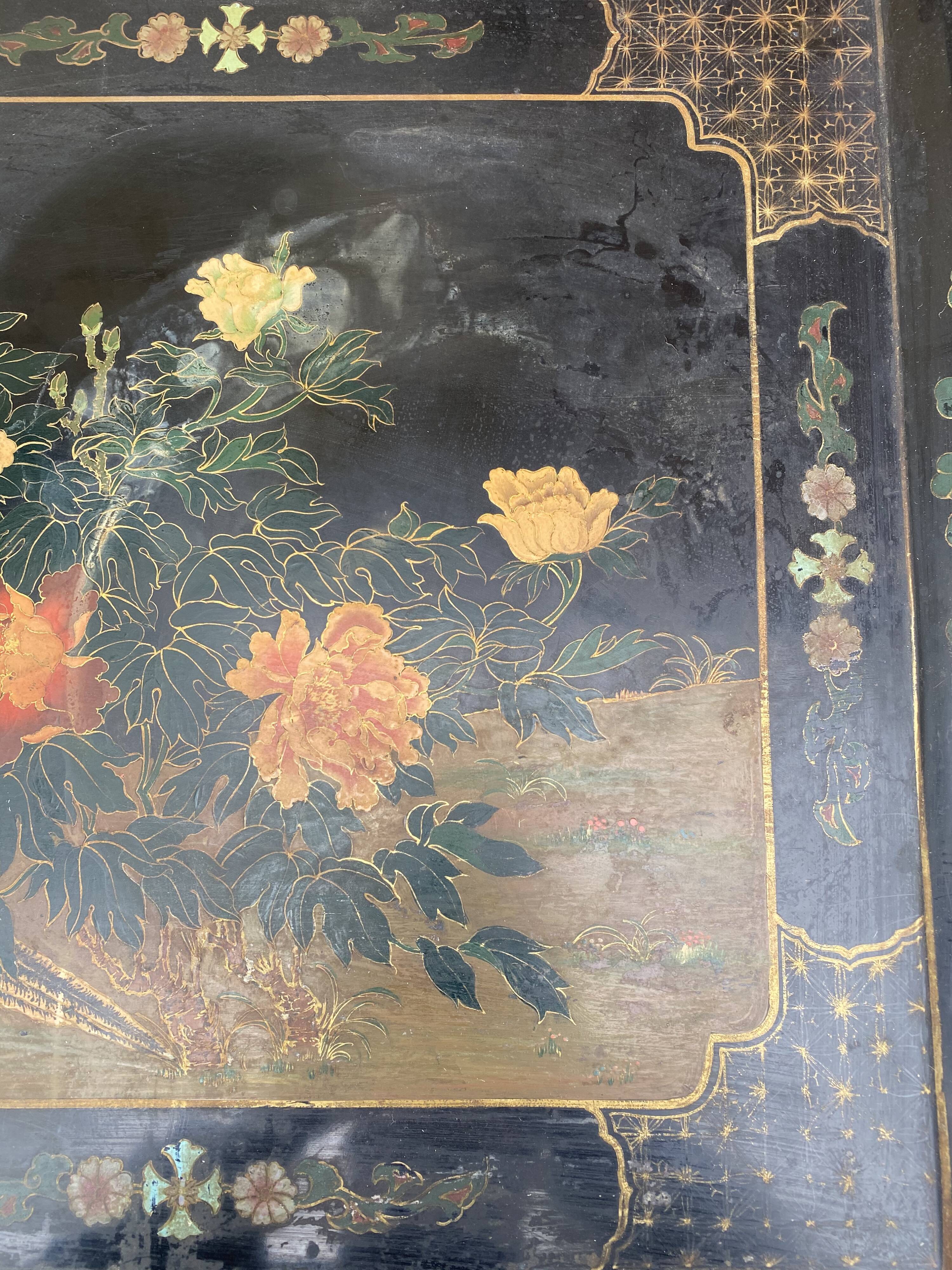 Chinese furniture console 1960 lase wood