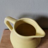 Vintage yellow milk jug pitcher carafe onnaing made in France
