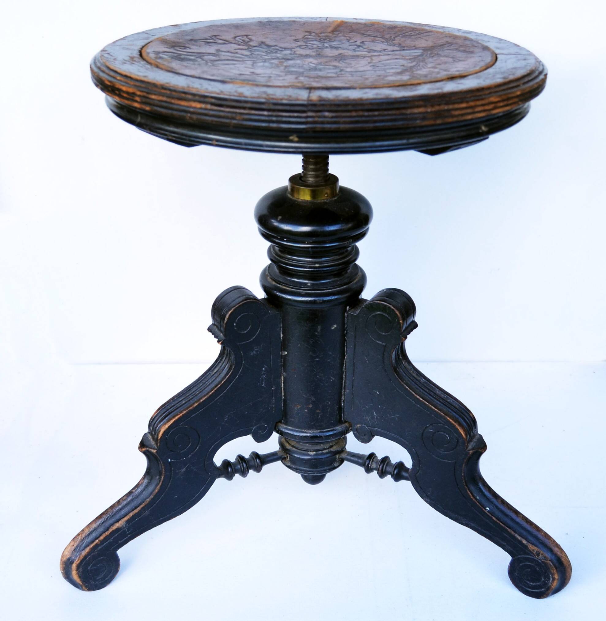 Tabouret de piano Napoléon III avec vis