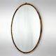 Vintage Brass Wall Mirror with Facet, France