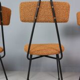 Set of 4 Italian dining chairs newly upholstered 1950s