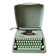 Mint green typewriter hermes baby made in switzerland