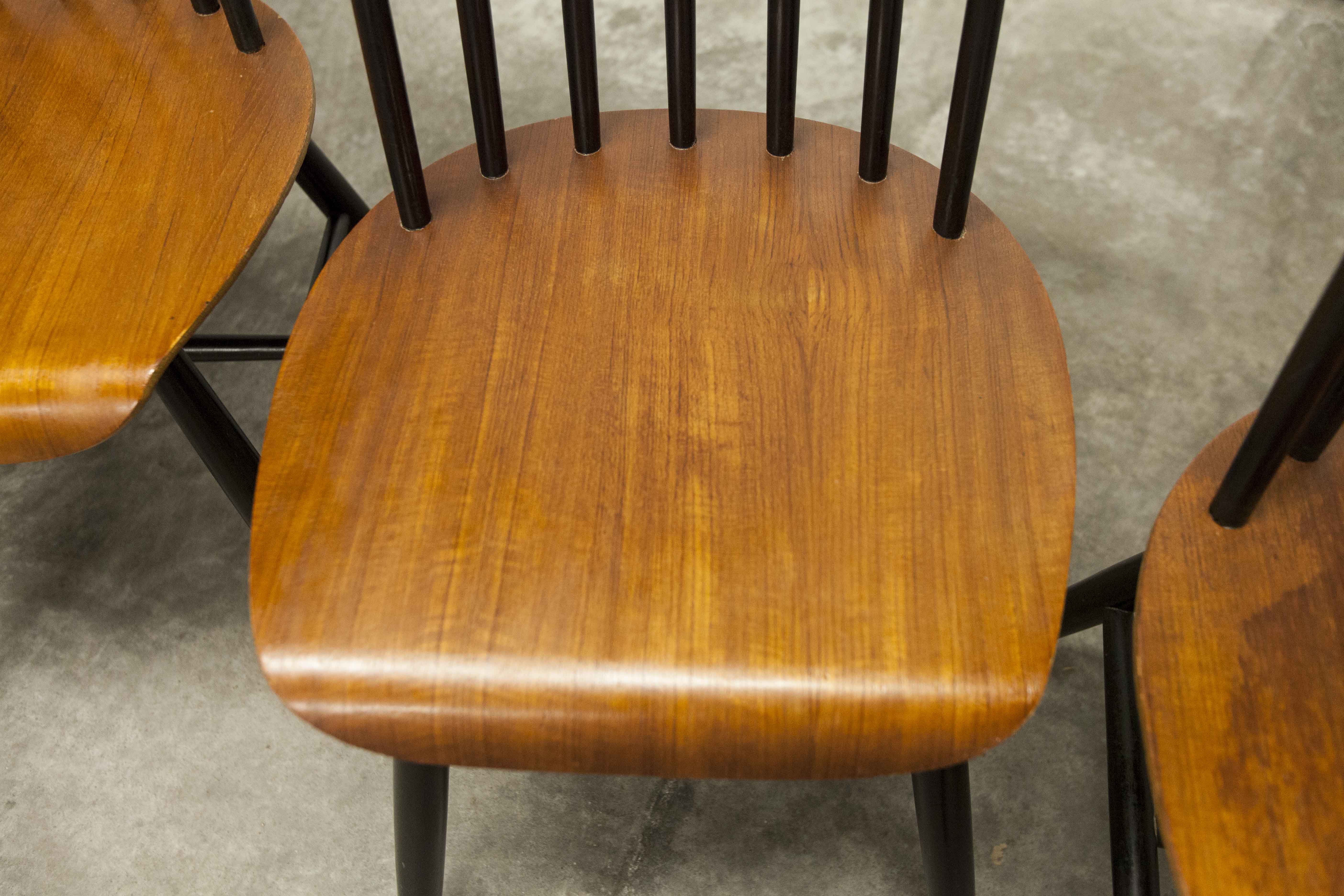 Set of 4 Fanett chairs by IImari Tapiovaara 1960