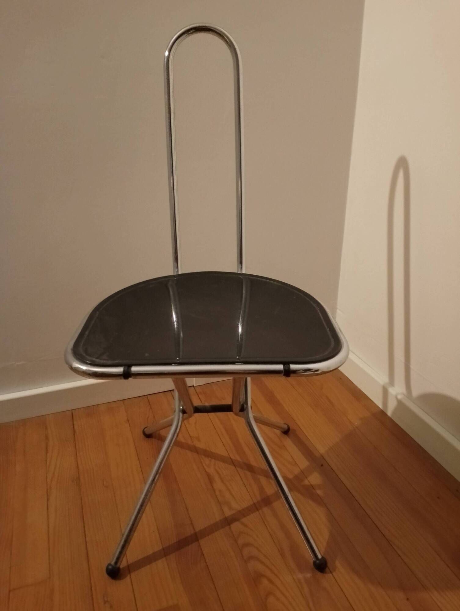 Vintage chrome folding chair from Ikea, 1980s.
