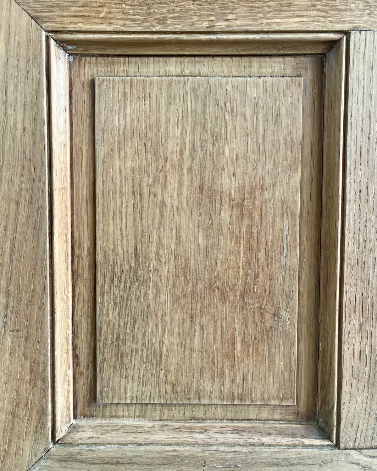 Two-body sideboard, bookcase, dresser in restored solid oak