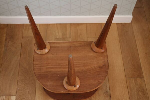 Chevet tripode plaqué chêne 1950