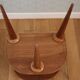 Tripod bedside table veneered in oak, 1950.