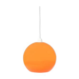 Orange boule glass lamp, 1970's, France