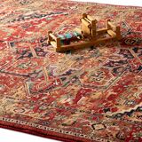 Red oriental carpet 200x300 cm antique