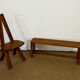 Chair and bench in solid wood