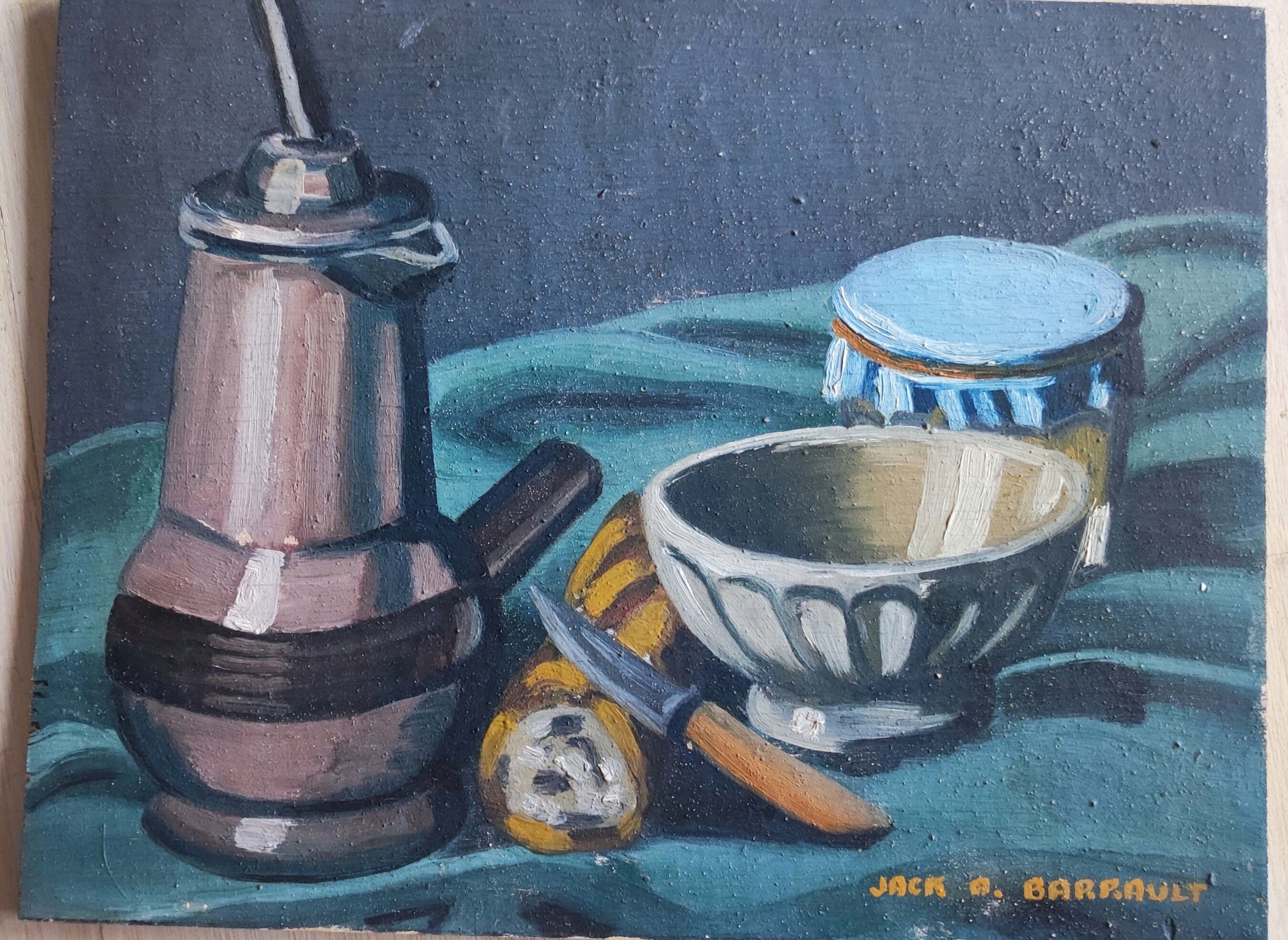 Nature morte bols et cafetière