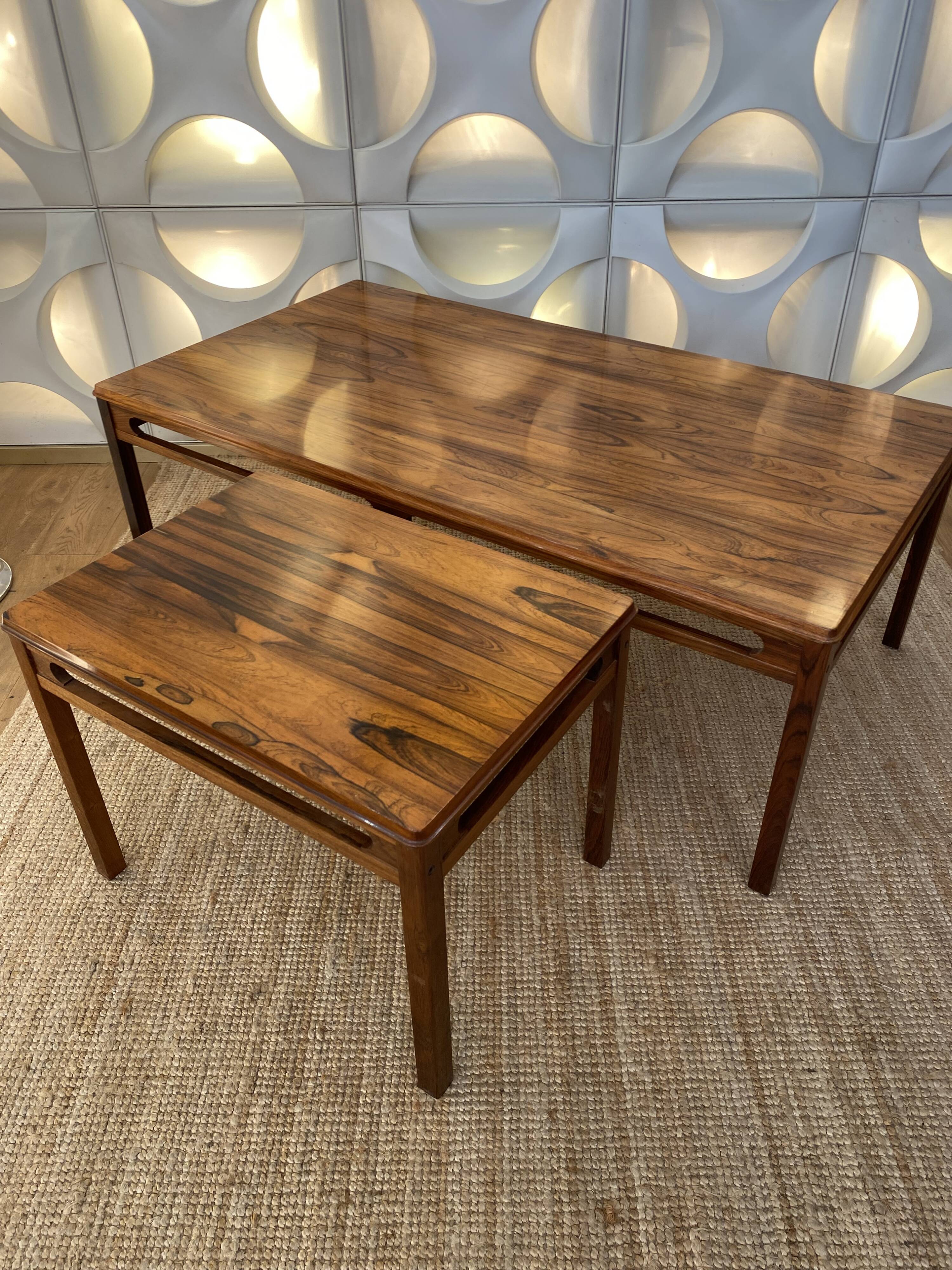 Vintage rosewood coffee tables by rasmus solber for s mobler, 1960