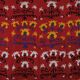 Vintage hand-embroidered tribal tapestry 222x231 cm