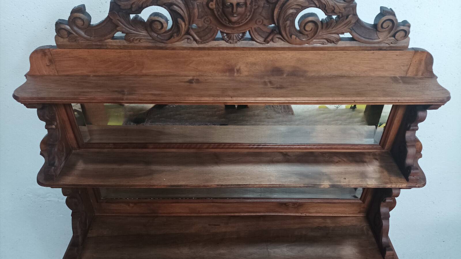 19th-century walnut Saint Hubert buffet