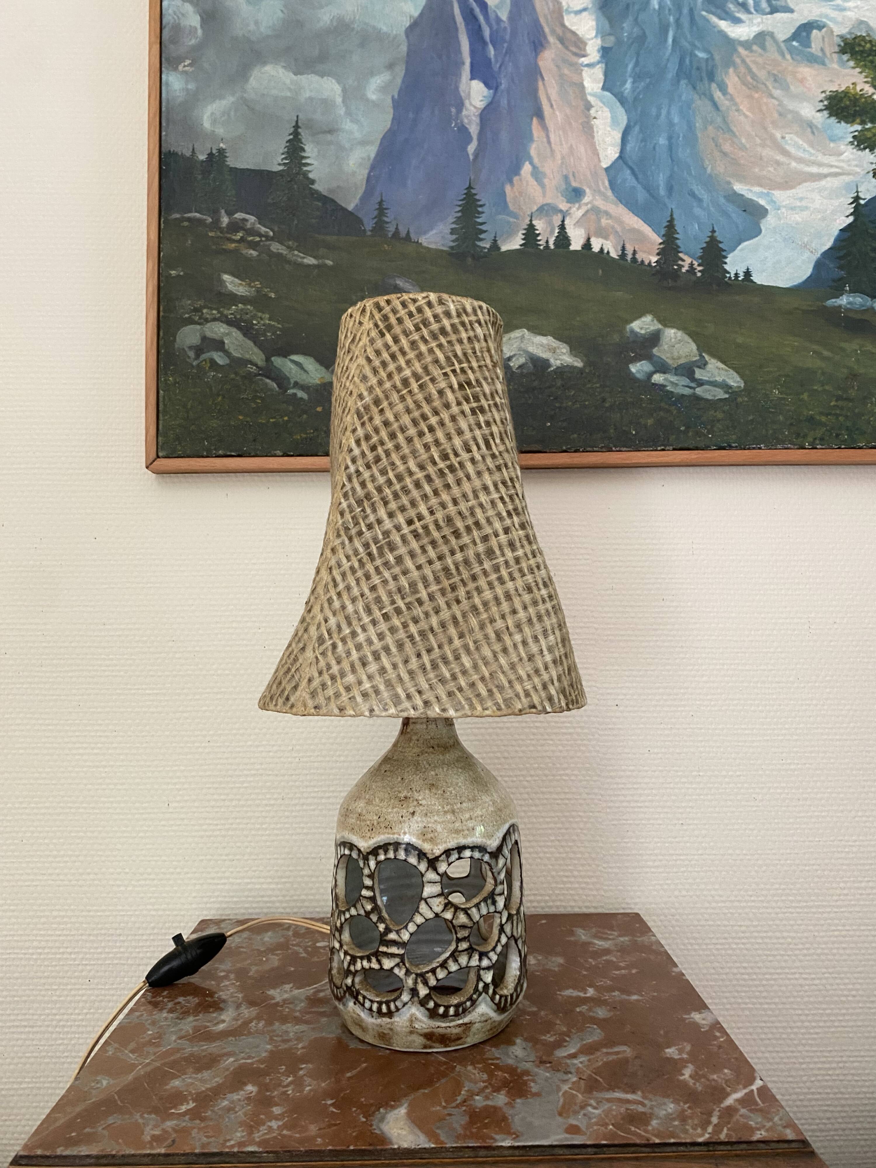Lampe céramique atelier du Vieux Moulin Vallauris