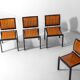 Set of 1980s Bruno Rey Quadro chairs for Dietiker Switzerland