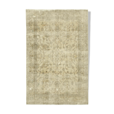Tapis décoratif beige oriental fait à la main 200 cm x 305 cm