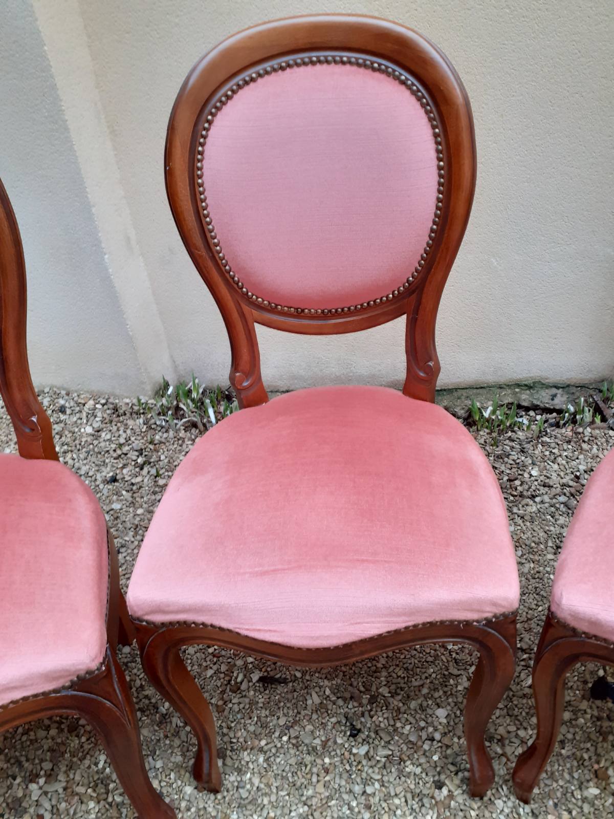Lot de 4 chaises médaillon de style Louis Philippe