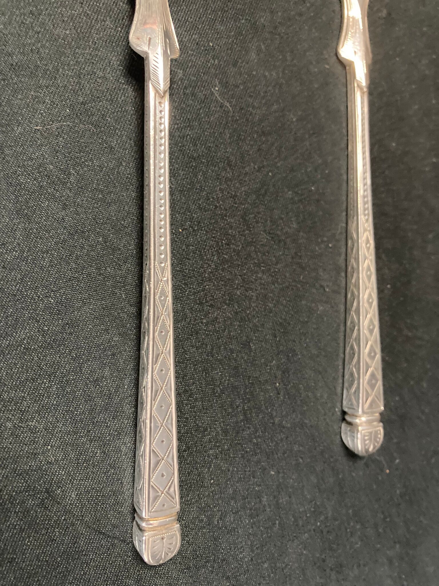 Two-piece silver ice cream service from the early 20th century