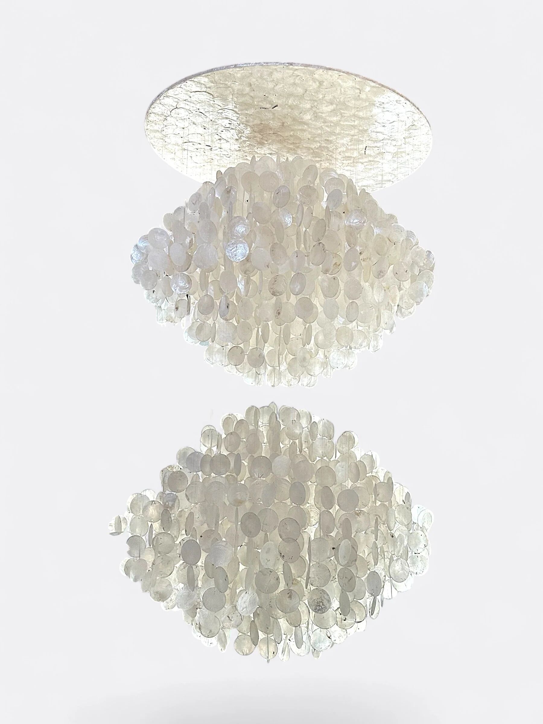 Grand lustre artisanal balinais en nacre - Terrah