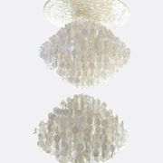 Grand Balinese artisanal chandelier in mother-of-pearl - Terrah