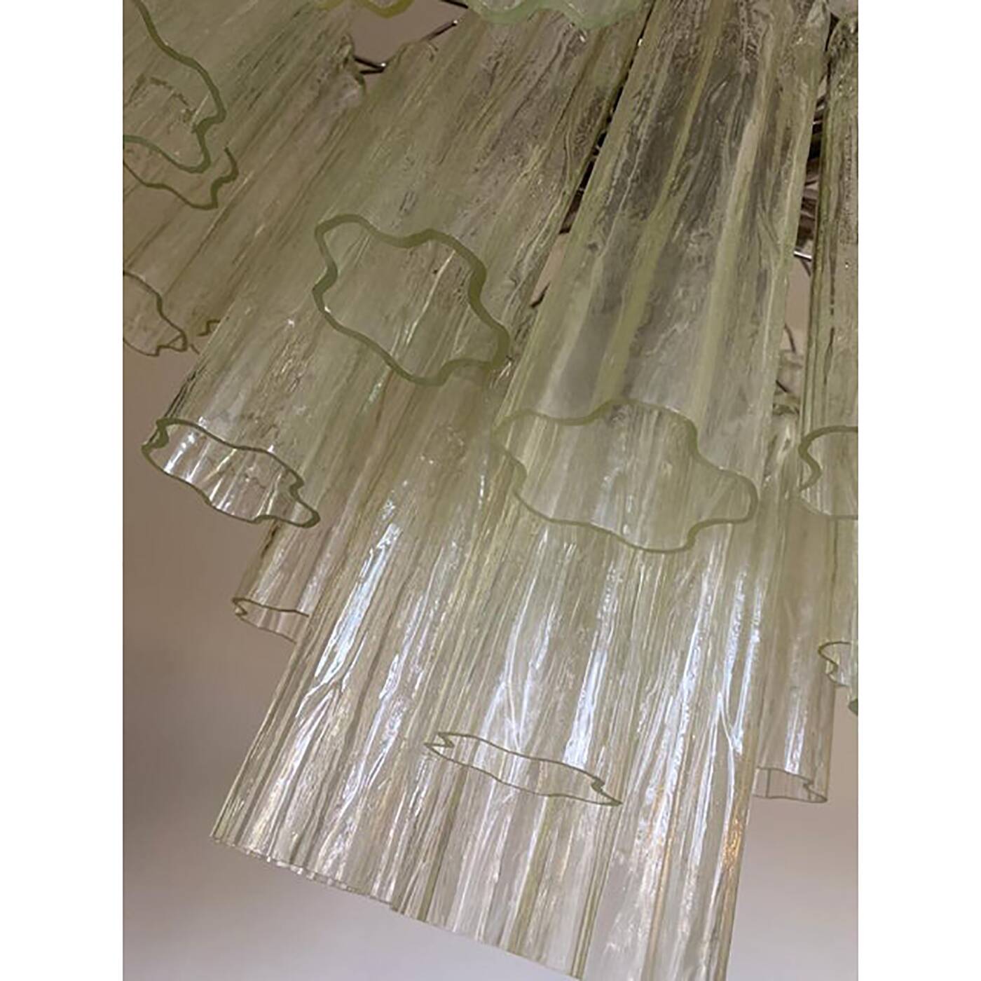 Contemporary Champagne “Tronchi” Murano Glass Chandelier