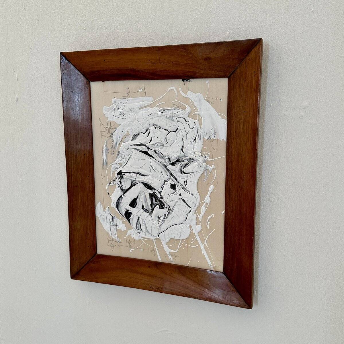 Bachmann, Abstract Composition, Mixed Media, Framed